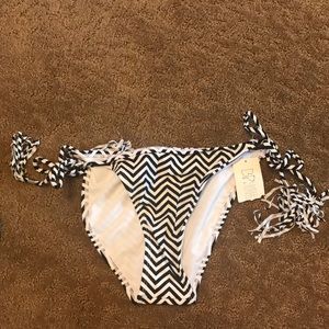 white/black chevron bathingsuit bottom nordstrom